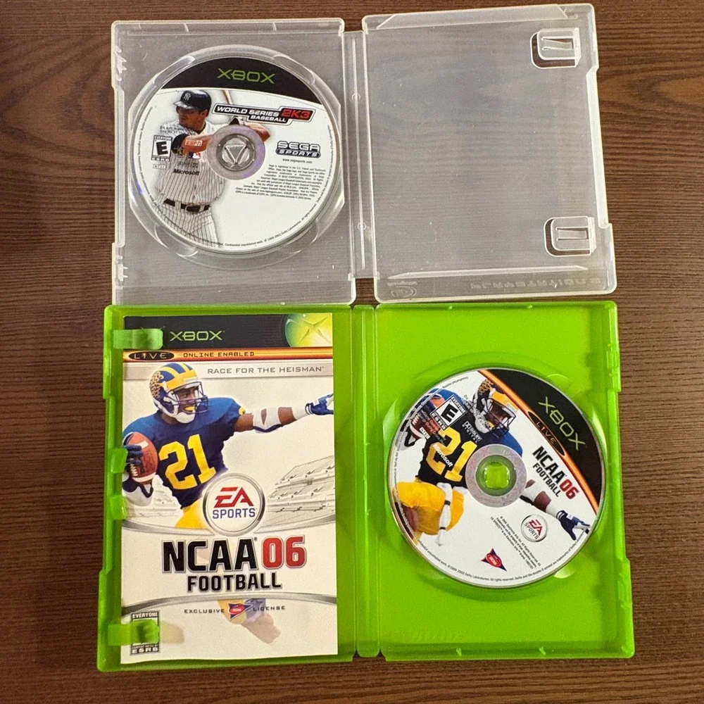 Xbox Games Lot 6 NCAA Football 2003-06 Paintball Baseball 2K3 Bundle Good Sports